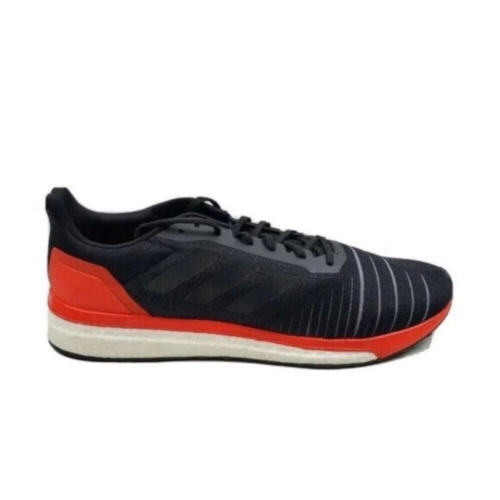 Adidas Solar Drive Low Top Running Shoes Mens Size 9 Black Red White AC8134